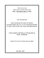 Thực hành quyền công tố trong giai đoạn điều tra các vụ án xâm phạm sở hữu từ thực tiễn huyện lộc ninh, tỉnh bình phước (tóm tắt)