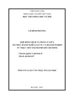 Hợp đồng dịch vụ pháp lý giữa tổ chức hành nghề luật sư và doanh nghiệp từ thực tiễn thành phố hồ chí minh (tóm tắt) 
