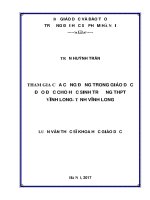 Đánh giá tác động của cộng đồng trong giáo dục đạo đức học sinh trường THPT vĩnh long – tỉnh vĩnh long 