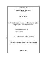 Phát triển đội ngũ giảng viên lý luận chính trị từ thực tiễn tỉnh lào cai 