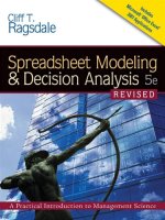Spreadsheet modeling and decision analysis  a practical introduction to management science  revised  book only  