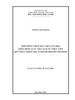 Hợp đồng thuê mua nhà ở xã hội theo pháp luật việt nam từ thực tiễn quỹ phát triển nhà ở thành phố hồ chí minh