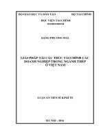 Giải pháp tái cấu trúc tài chính các doanh nghiệp trong ngành thép Việt Na