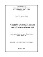 Quyền kháng cáo của bị cáo trong tố tụng hình sự việt nam từ thực tiễn quận 10 – thành phố hồ chí minh (tóm tắt)