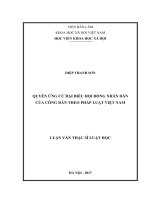 Quyền ứng cử đại biểu hội đồng nhân dân của công dân theo pháp luật việt nam