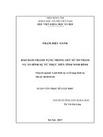 Bảo đảm tranh tụng trong xét xử sơ thẩm vụ án hình sự từ thực tiễn tỉnh ninh bình 