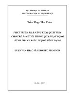 Phát triển khả năng khái quát hoá cho trẻ 5 6 tuổi thông qua hoạt động hình thành biểu tượng hình dạng 