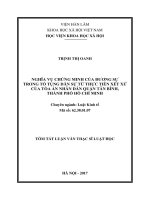 Nghĩa vụ chứng minh của đương sự trong tố tụng dân sự từ thực tiễn xét xử của tòa án nhân dân quận tân bình, thành phố hồ chí minh (tt) 