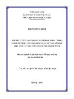 Thủ tục xét xử sơ thẩm vụ án hình sự mà bị cáo là người dưới 18 tuổi theo pháp luật tố tụng hình sự việt nam từ thực tiễn thành phố hồ chí minh (tóm tắt)