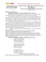 Đề thi giữa học kì 2 môn Ngữ văn lớp 12 trường THPT Chuyên Nguyễn Quang Diêu, Đồng Tháp năm học 2015  2016 