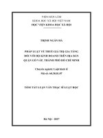 Pháp luật về thuế giá trị gia tăng đối với hộ kinh doanh từ thực tiễn quận gò vấp thành phố hồ chí minh (tóm tắt)