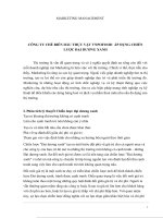 CÔNG TY CHẾ BIẾN dầu THỰC vật VNPOFOOD  áp DỤNG CHIẾN lược đại DƯƠNG XANH