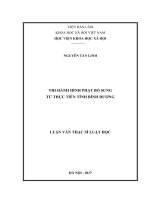 Thi hành hình phạt bổ sung từ thực tiễn tỉnh bình dương