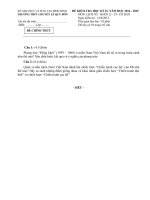 Đề thi học kì 2 môn Lịch sử lớp 12 trường THPT Chuyên Lê Quý Đôn, Bình Định năm học 2014  2015 