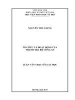 Tổ chức và hoạt động của thanh tra bộ công an 