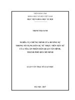 Nghĩa vụ chứng minh của đương sự trong tố tụng dân sự từ thực tiễn xét xử của tòa án nhân dân quận tân bình, thành phố hồ chí minh 