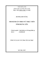 Thi hành án treo từ thực tiễn tỉnh hưng yên