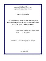 Các tình tiết giảm nhẹ TNHS theo pháp luật hình sự việt nam từ thực tiễn huyện bù đăng, tỉnh bình phước (tt) 