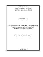 Các tình tiết tăng nặng trách nhiệm hình sự theo luật hình sự việt nam từ thực tiễn tỉnh hòa bình 