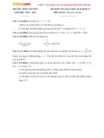 Đề thi giữa học kì 2 môn Toán lớp 12 trường THPT Thủ Đức, TP. HCM năm 2015  2016 