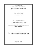 Giáo dục pháp luật từ thực tiễn tỉnh cà mau (tóm tắt)