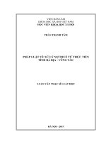 Pháp luật về xử lý nợ thuế từ thực tiễn tỉnh bà rịa   vũng tàu