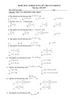 trắc nghiệm toán 10 học kì 2