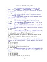 TRẮC NGHIỆM KHÁM THẦN KINH NGOẠI BIÊN MỚI