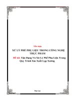 Xủ lý phế phụ liệu từ quy trình sản xuất lạp xưởng