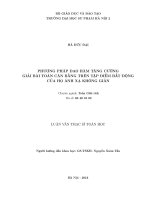 Phương pháp đạo hàm tăng cường giải bài toán cân bằng trên tập điểm bất động của họ ánh xạ không giãn (LV02211) 