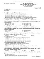 trắc nghiệm ôn tập sinh 12