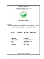 Đánh giá hiện trạng môi trường nước sinh hoạt tại xã đức lương   huyện đại từ   tỉnh thái nguyên  
