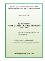 Sự phát triển ngành giáo dục  đào tạo Bình Phước (1997  2007)