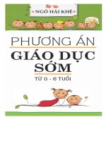 Phương án giáo dục sớm từ 0 6 tuổi