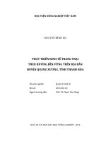 phát triển kinh tế trang trại  theo hướng bền vững trên địa bàn  huyện quảng xương, tỉnh thanh hóa 