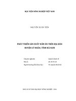 phát triển sản xuất nấm ăn trên địa bàn  huyện lý nhân, tỉnh hà nam 