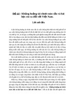 Khủng hoảng kinh tế toàn cầu và bài học rút ra đối với việt nam