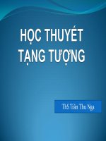 Bài giảng học thuyết tạng tượng