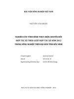 nghiên cứu tình hình thực hiện chuyển đổi  hợp tác xã theo luật hợp tác xã năm 2012  trong nông nghiệp trên địa bàn tỉnh bắc ninh 