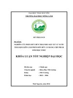 Nghiên cứu phân hủy bùn thải nhà máy xử lý nước thải kim liên làm phân bón hữu cơ bằng chế phẩm sinh học emic  