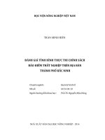 đánh giá tình hình thực thi chính sách  bảo hiểm thất nghiệp trên địa bàn  thành phố bắc ninh 