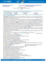 Đề thi tự luyện THPT Quốc gia môn tiếng Anh năm 2017 có đáp án