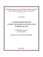 Cột xơnur trong đời sống văn hóa   tín ngưỡng của dân tộc cơtu ở tỉnh quảng nam (tt) 