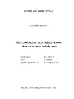 tăng cường quản lý ngân sách xã, phường  trên địa bàn thành phố bắc giang 
