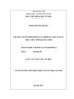 Tội giết người theo pháp luật hình sự việt nam từ thực tiễn tỉnh quảng ninh