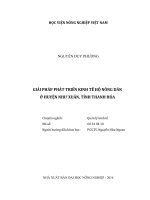 giải pháp phát triển kinh tế hộ nông dân  ở huyện như xuân, tỉnh thanh hóa 