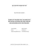 nghiên cứu tình hình thực thi chính sách  bồi thường giải phóng mặt bằng trên địa  bàn huyện bình xuyên, tỉnh vĩnh phúc 