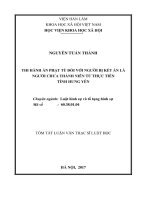 THAPT đối với người bị kết án là người chưa thành niên từ thực tiễn tỉnh hưng yên (tóm tắt)