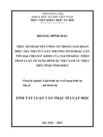 Thực hành quyền công tố trong giai đoạn điều tra tội cố ý gây thương tích hoặc gây tổn hại cho sức khỏe của người khác theo pháp luật tố tụng hình sự việt nam từ thực tiễn tỉnh vĩnh phúc (tóm tắt) 