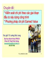Phương pháp chi phí Earned Value (Tài liệu cao học QLDA Xây dựng)